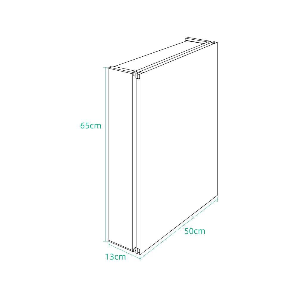 Non-illuminated Aluminum Bathroom Mirror Cabinet 500 x 650mm S01